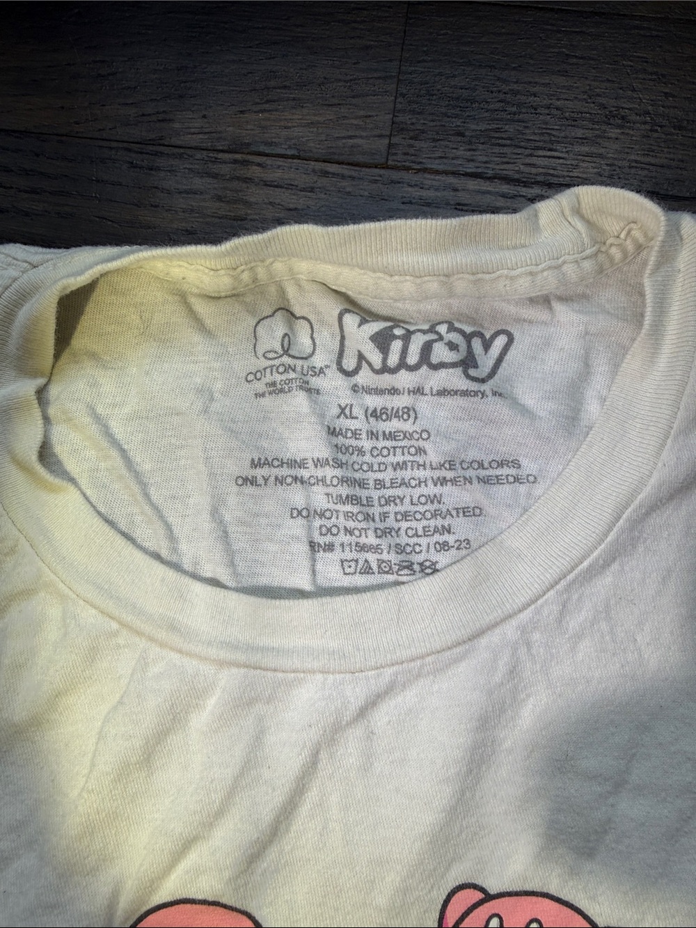 Men’s Cotton Kirby Character Grid Graphic Tee - Pink on White - Picture 4 of 6